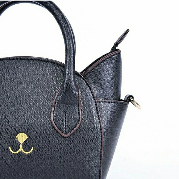 Kitten Crossbody Purse Bag Black Kawaii - Picture 2 of 8